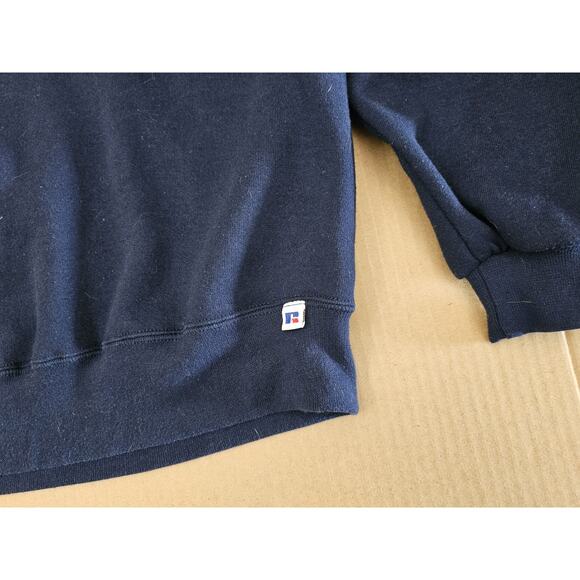 Vintage Russell Athletic Sweatshirt Large Blue Crew Neck Made in USA 90s - Picture 2 of 8